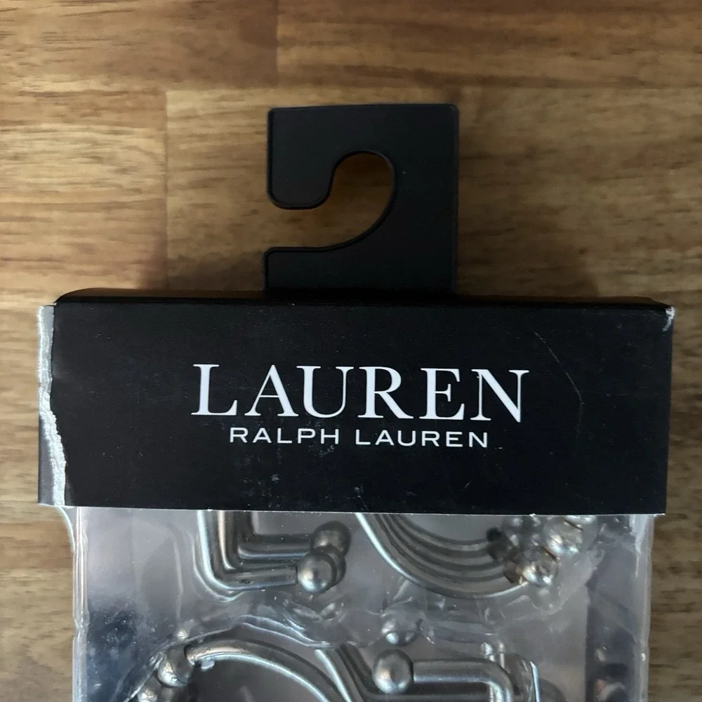 Lauren Ralph Lauren Set Of 12 Shower Curtain Hooks Rust Resistant Classic NEW